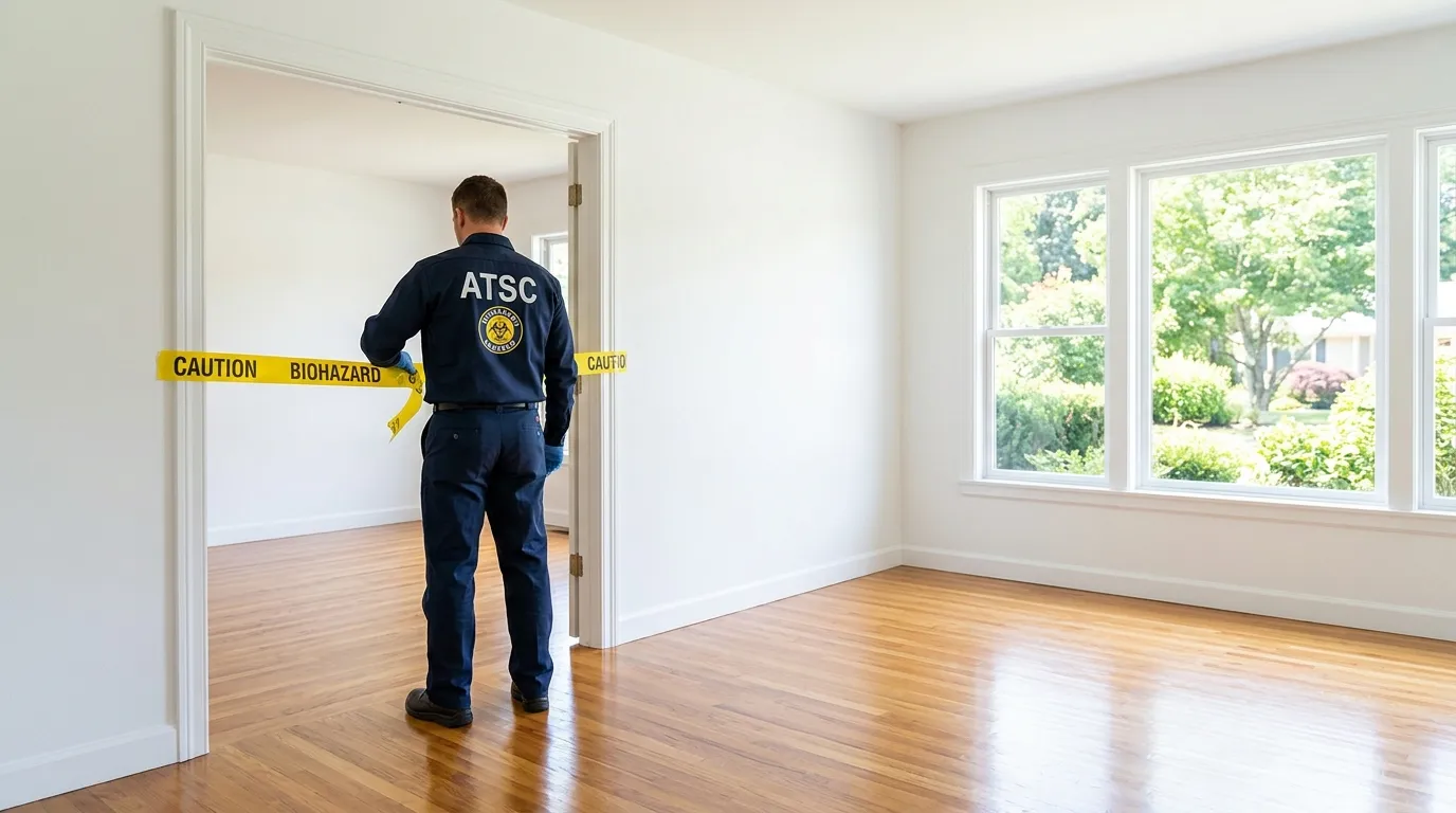 Certified biohazard cleanup crew performing Crime Scene Cleanup in Cuero